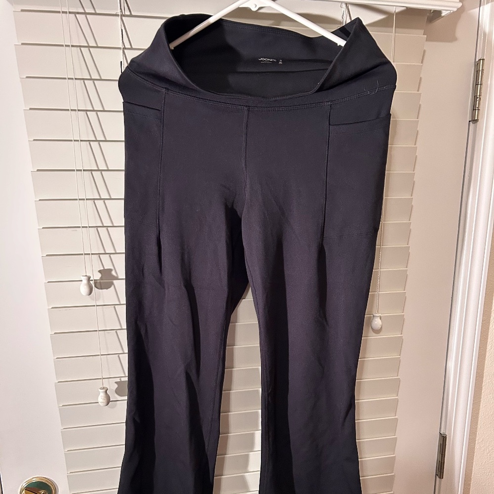 Jockey yoga exercise pants, flare leg, black